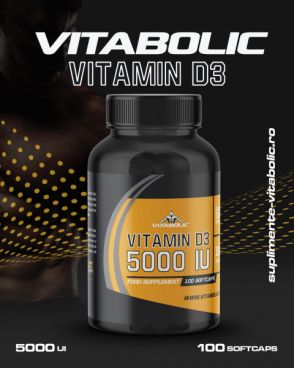 Изображение товара Vitamin D3 5000UI 100 softcaps