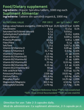 Product image Organic Spirulina 100tab