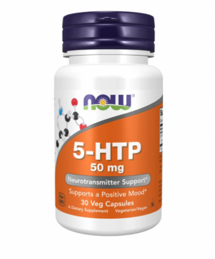 Imagine produs NOW Foods 5-HTP 50mg - 30 veg caps